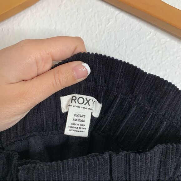 Roxy Black Corduroy Ribbed Mini Skirt Size Extra Large - Picture 3 of 5